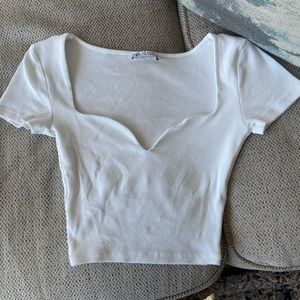 Zara Sweetheart Neckline Shirt
